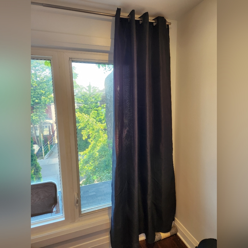 Black curtains. 2 panels.
